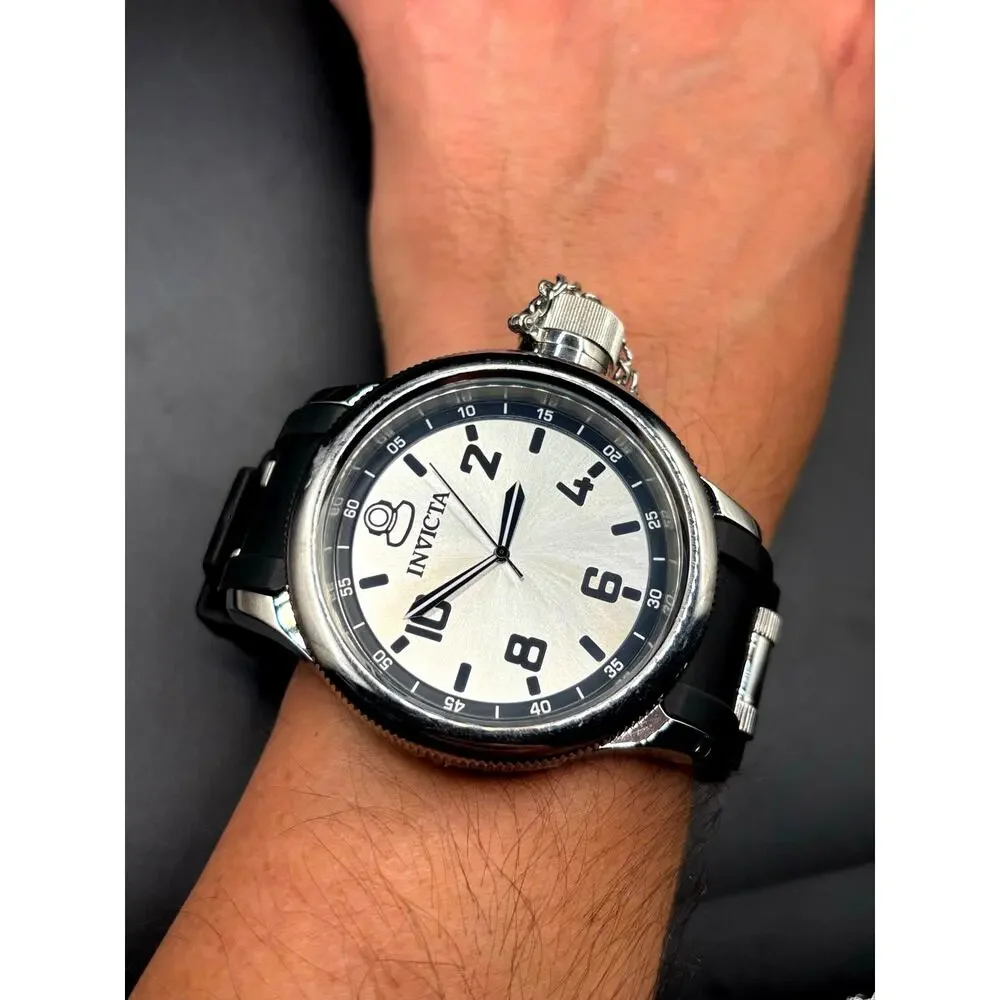 Invicta Russian Diver 1435 51.5mm Silver Dial Swiss Parts Men’s Watch Full Set